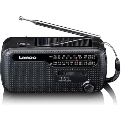 Lenco MCR-113BK Επιτραπέζιο Ραδιόφωνο Ηλιακό Μαύρο