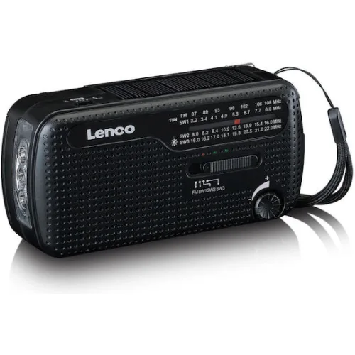 Lenco MCR-113BK Επιτραπέζιο Ραδιόφωνο Ηλιακό Μαύρο