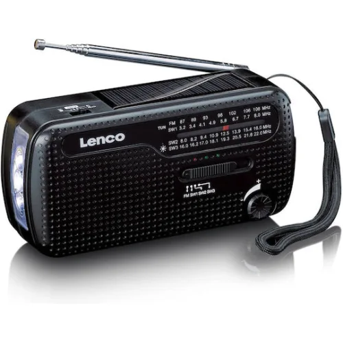 Lenco MCR-113BK Επιτραπέζιο Ραδιόφωνο Ηλιακό Μαύρο