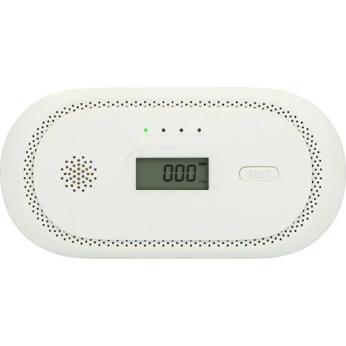 Alecto Carbon Monoxide Detector Lcd Screen 85 Db Powerful Alarm White