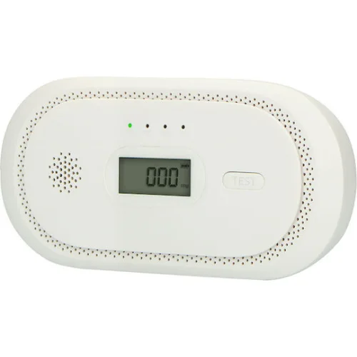 Alecto Carbon Monoxide Detector Lcd Screen 85 Db Powerful Alarm White
