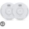 Alecto Sd110 X2 Φωτοηλεκτρικός Ανιχνευτής Καπνού Σειρήνα 85db Ειδοποίηση Χαμηλής Μπαταρίας Συσκευασία 2 Τεμαχίων