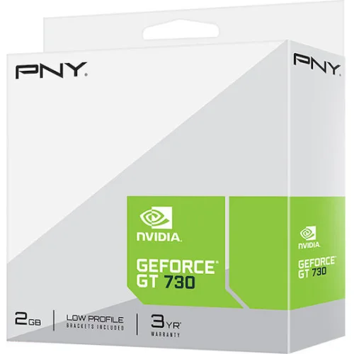 PNY GeForce GT 730 2GB GDDR3 Κάρτα ΓραφικώνΚωδικός: VCG7302D3SFPPB