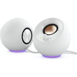Creative Pebble SE USB-C Ηχεία Υπολογιστή 2.0 με RGB Φωτισμό και Ισχύ 4.4W σε Λευκό Χρώμα