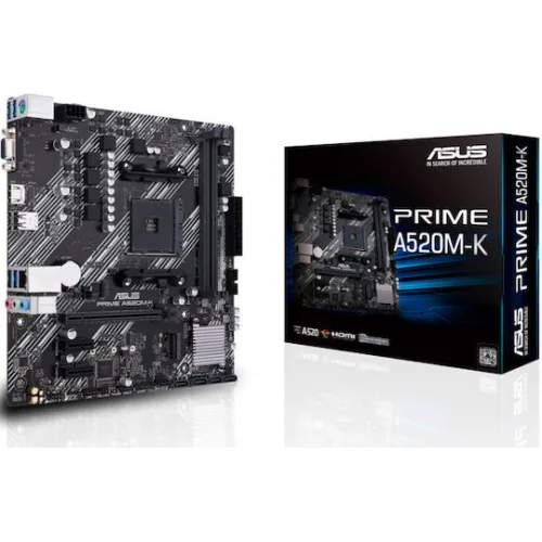 ASUS MOTHERBOARD PRIME A520M-K ,AM4 ,MATX