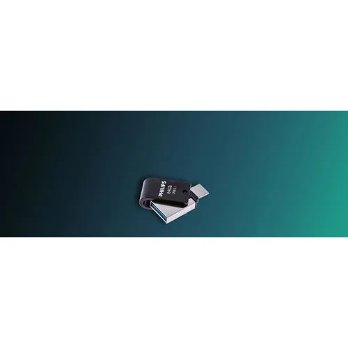 Philips 2-in-1 64GB USB 3.1 Stick με σύνδεση USB-C Μαύρο (PHUSB64G2IN1OTGGU3C) (PHIPHUSB64G2IN1OTGGU3C)