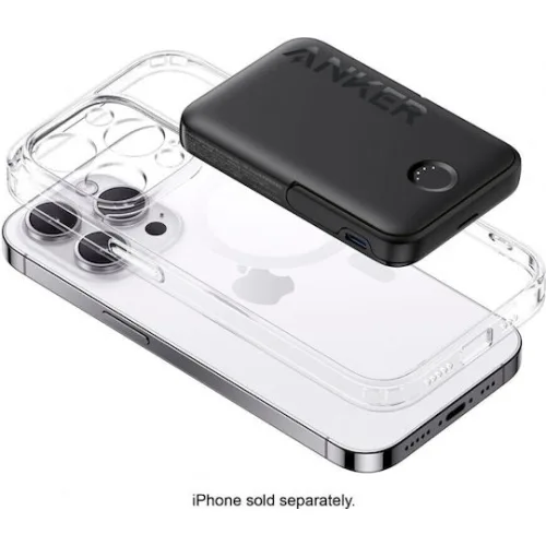 Anker PowerCore MagGo 322 MagSafe 5000mAh 7.5W με Θύρα USB-C Power Delivery / Quick Charge Μαύρο