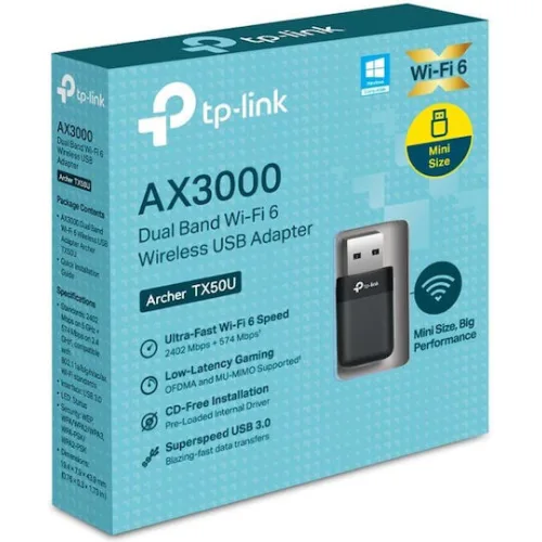 TP-LINK Adapter USB  Archer TX50U WIFI6 AX3000