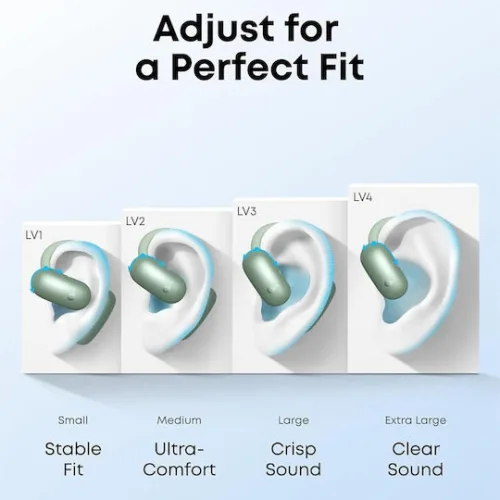 Soundcore by Anker AeroFit 2 Open Ear Bluetooth Handsfree Ακουστικά με Αντοχή στον Ιδρώτα και Θήκη Φόρτισης Μαύρα