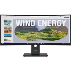 LENOVO Monitor ThinkVision T34WD-40 34'' WQHD VA, Curved, RJ45, HDMI, USB-C, Display Port,  Height adjustable, 3YearsW