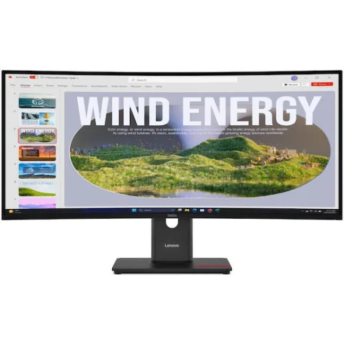 LENOVO Monitor ThinkVision T34WD-40 34'' WQHD VA, Curved, RJ45, HDMI, USB-C, Display Port,  Height adjustable, 3YearsW