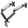 ANDA SEAT Monitor ARM / Stand A6D-2S  Black White Dual, Weight Capacity (per Screen): 2-9kg