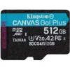 KINGSTON Memory Card SDCG4/512GB Canvas Go PLUS Class 10, UHS-I, U3, V30, A2