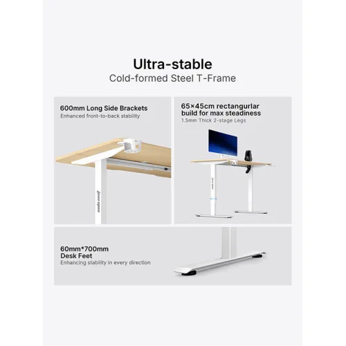 ANDA SEAT DESK XTREME-E 1.4m WOOD / WHITE LEG