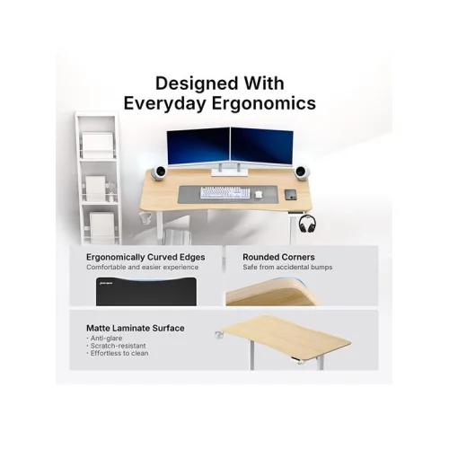 ANDA SEAT DESK XTREME-E 1.4m WOOD / WHITE LEG