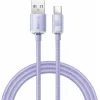 Baseus Crystal Shine Braided USB 2.0 Cable USB-C male - USB-A 100W PD Μωβ 1.2m CAJY000405