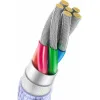 Baseus Crystal Shine Braided USB 2.0 Cable USB-C male - USB-A 100W PD Μωβ 1.2m CAJY000405