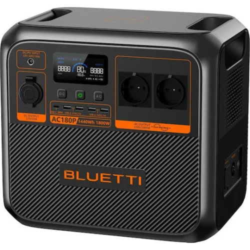 BLUETTI Premium AC180P Solar Portable Power Station Expandable, 1800W AC Outlet 1440Wh