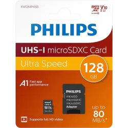 Philips microSDXC 128GB U1 UHS-I με αντάπτορα