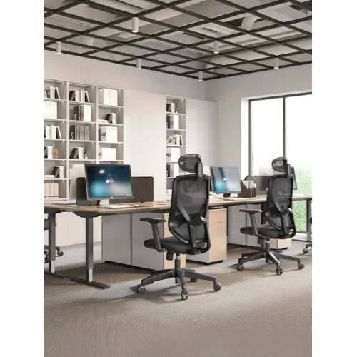 VERO OFFICE CHAIR ERGOSTYLE 2040 BLACK with HEADREST