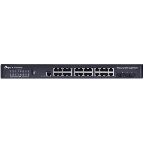 Tp-Link JetStream 24-Port Gigabit L2+ Managed Switch with 4 10GE SFP+ Slots and UPS Power Supply (TL-SG3428X-UPS)