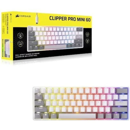 CORSAIR Keyboard Clipper PRO Mini 60% White - CH-979111J-NA