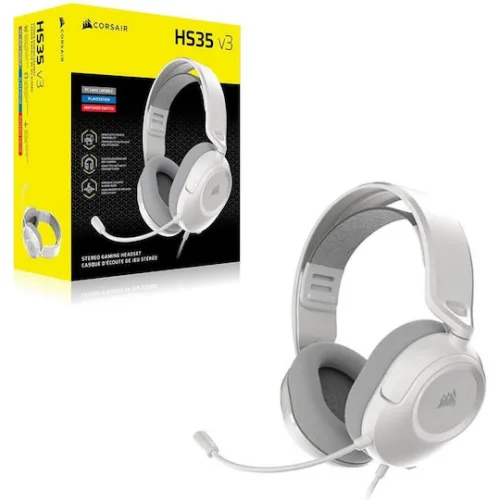 CORSAIR Headset HS35 v3 PS5 White