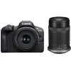 Canon EOS R100 Mirrorless Φωτογραφική Μηχανή Kit (RF-S 18-45mm f/4.5-6.3 IS STM + RF-S 55-210mm f/5-7.1 IS STM) Μαύρη