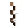 Vasagle Γωνιακή Ξύλινη Ραφιέρα με 5 Ράφια 20 x 20 x 127.5 cm, Black (LBC072B01) (VASLBC072B01)