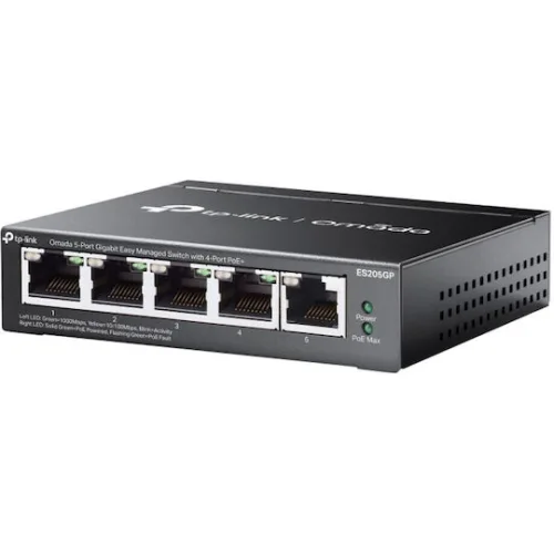 TP-LINK SWITCH OMADA ES205GP 5 PORT MANAGED 4-Port PoE+