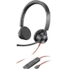 Poly Blackwire 3325 Stereo USB-C Headset +3.5mm Plug +USB-C/A Adapter (8X221AA)