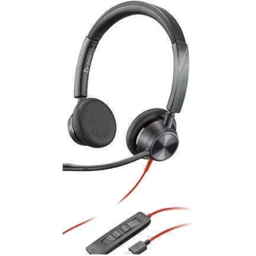 Poly Blackwire 3325 Stereo USB-C Headset +3.5mm Plug +USB-C/A Adapter (8X221AA)