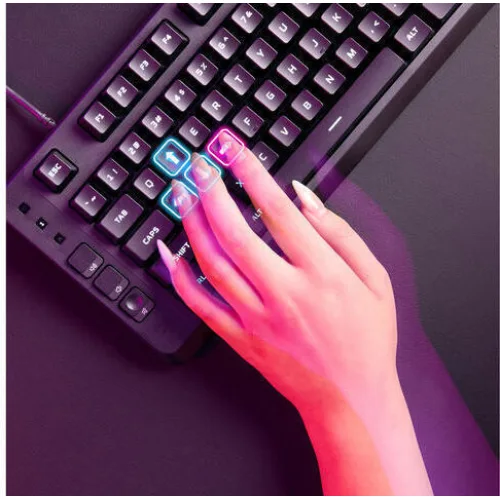 HyperX Eve 1800 Membrane Compact Gaming Keyboard RGB (US Layout) - Black - B7JE0AA