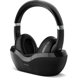 Ασύρματα ακουστικά τηλεόρασης με Bluetooth και βάση φόρτισης.