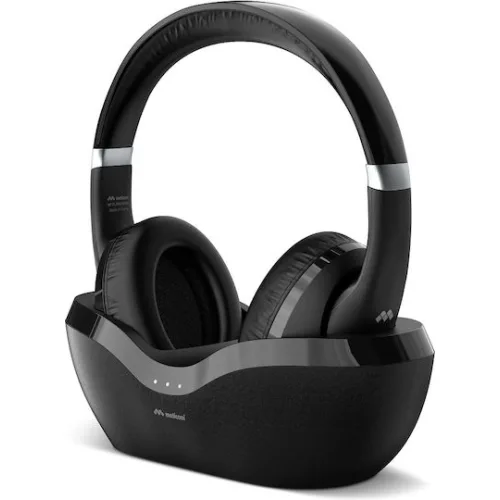 Ασύρματα ακουστικά τηλεόρασης με Bluetooth και βάση φόρτισης.