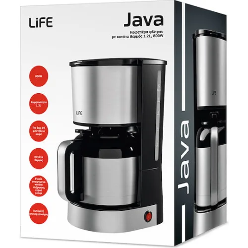 Life Java Καφετιέρα Φίλτρου 800WΚωδικός: 221-0528