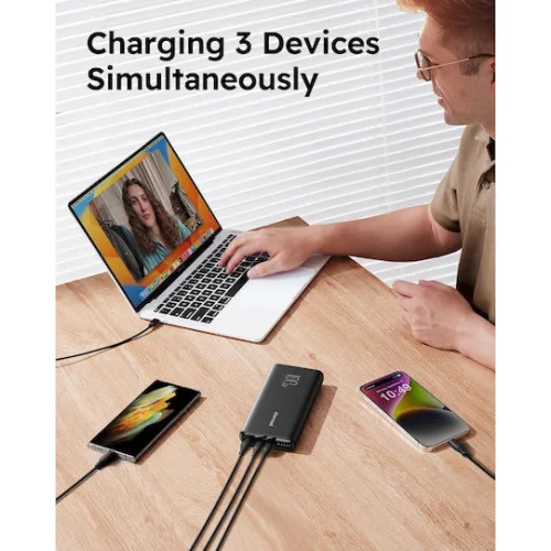 Charmast Powerbank LED 20000mAh Black