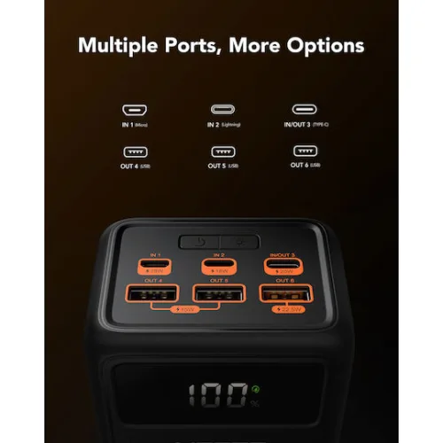 Charmast Powerbank 50000mAh PD 22.5W Black