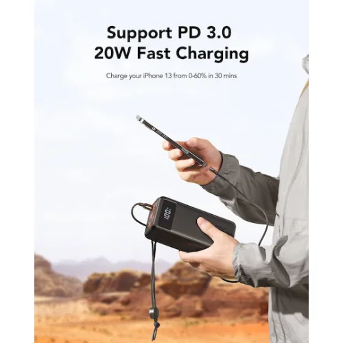 Charmast Powerbank 50000mAh PD 22.5W Black