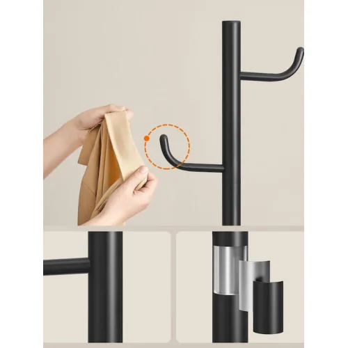 Songmics Κρεμάστρα Δαπέδου ύψους 175 cm με 8 γάντζους - Μαύρο (RCR039B01) (SNGRCR039B01)