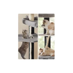 Feandrea Cat Tower XXl, Height 186.7 cm, up to 4 Cats, Σκούρο Γκρι & Μαύρο (PCT008G02) (FEAPCT008G02)