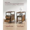 Vasagle Ορθογώνιο Βοηθητικό Τραπεζάκι Ξύλινο Vintage Brown/Classic Black 60x35x61εκ (VASLET325B01) (LET325B01)