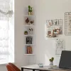 Vasagle Γωνιακή Ξύλινη Ραφιέρα με 5 Ράφια 20 x 20 x 127.5 cm Χρώματος Λευκό  (LBC20WT) (VASLBC20WT)