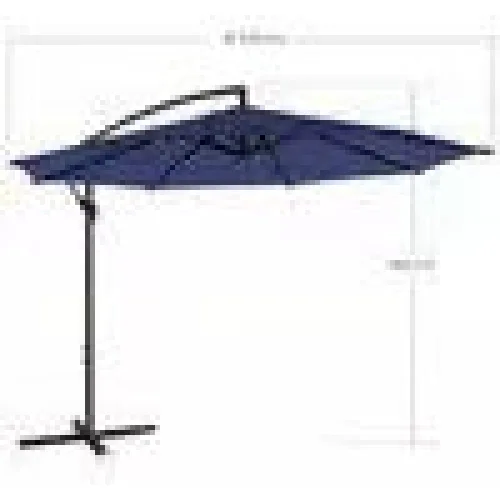SONGMICS Ομπρέλα Κρεμαστή 180 g/m² Navy Blue (GPU016L01) (SNGGPU016L01)