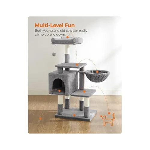 Feandrea Cat Tower, Height 110 cm, up to 3 cats (PCT52W) (FEAPCT52W)