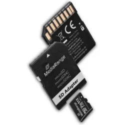 MediaRange microSDXC memory card, UHS-1 | Class 10, with SD adapter, 512GB (MR947)