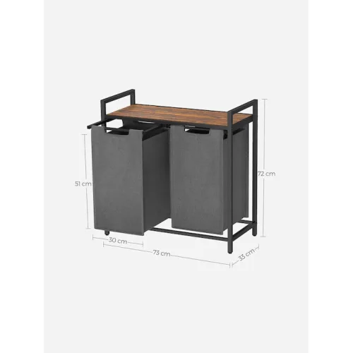 Vasagle 2 Compartment Laundry Basket 2x46Lt (BLH201G01) (VASBLH201G01)
