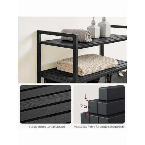 Vasagle Καλάθι Απλύτων Μεταλλικό 73x33x92cm Γκρι (BLH211G01) (VASBLH211G01)