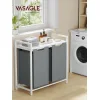 Vasagle Καλάθι Απλύτων Υφασμάτινο Λευκό (BLH201W11) (VASBLH201W11)