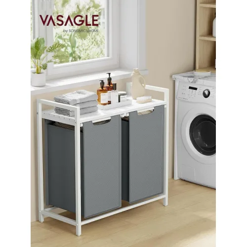 Vasagle Καλάθι Απλύτων Υφασμάτινο Λευκό (BLH201W11) (VASBLH201W11)